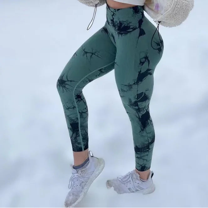 Calça Legging Feminina Tie Dye Push Up