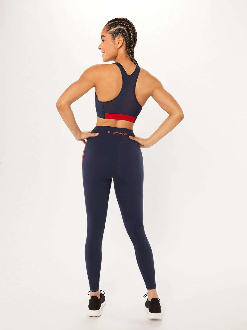 Calça Legging Feminina com Faixa Lateral - FitFlex