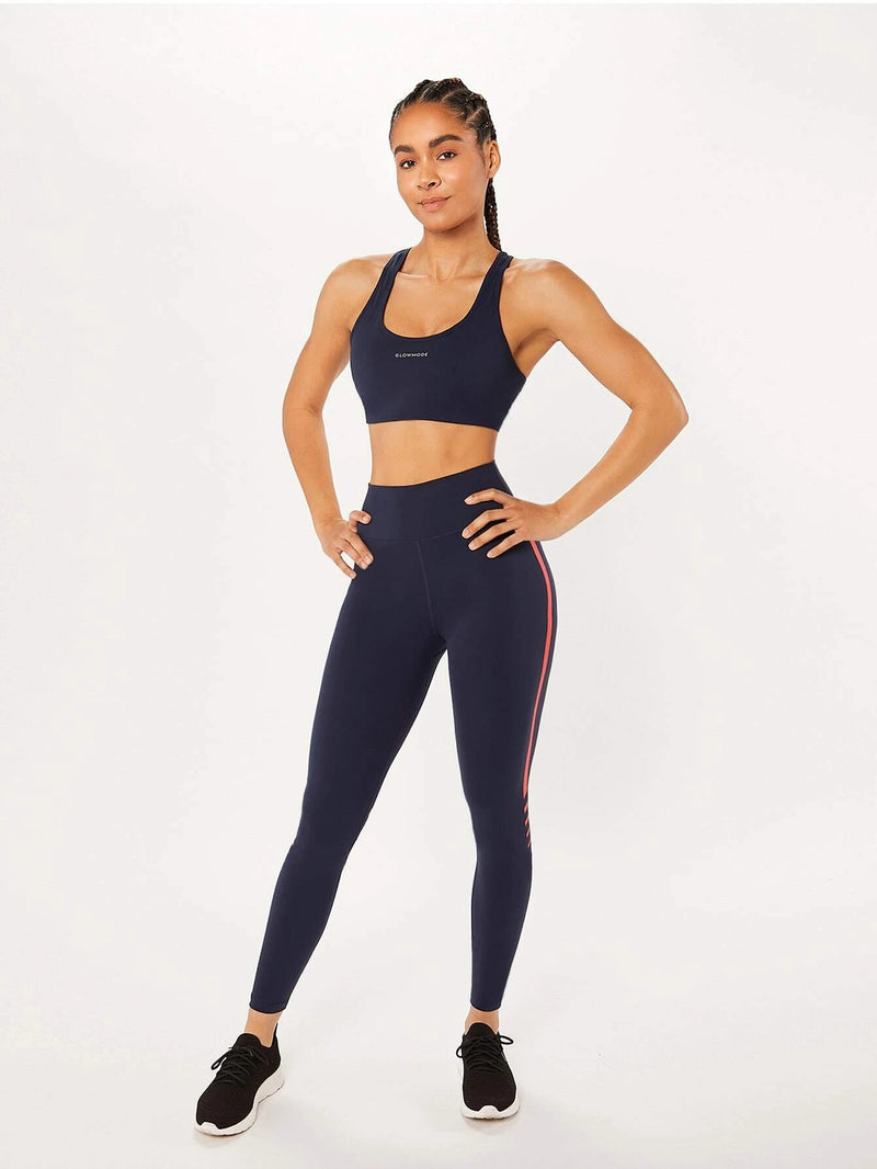 Calça Legging Feminina com Faixa Lateral - FitFlex