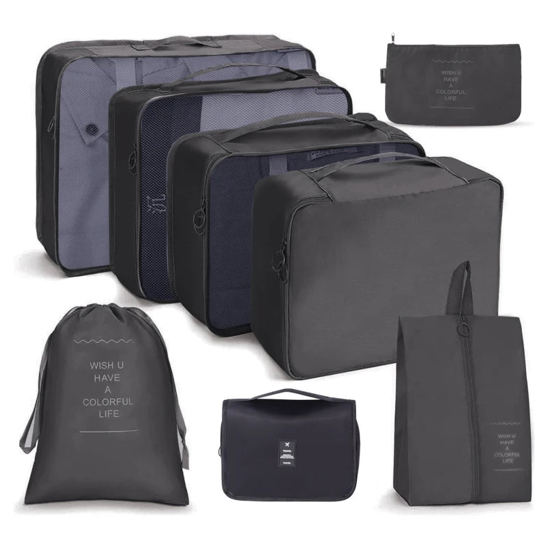 Kit Bolsas Organizadoras de Mala Impermeável - Compre 5 Leve 8