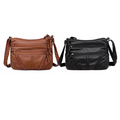 Bolsa Feminina Transversal de Couro - Compre 1 Leve 2