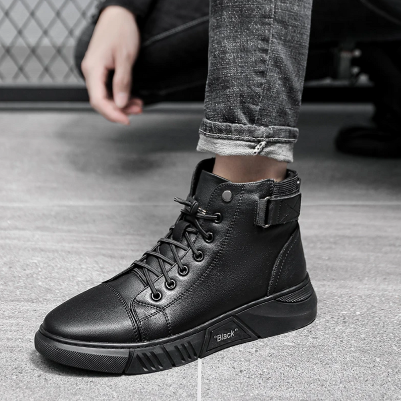 Bota Coturno Masculina de Couro - UrbanStyle